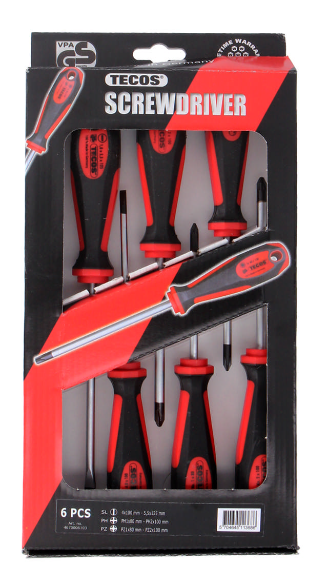 Skruetrækkersæt 6 dele