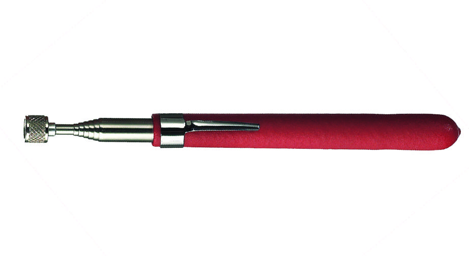 Teleskopmagnet 3,6 kg, L 180-760 mm, Röd
