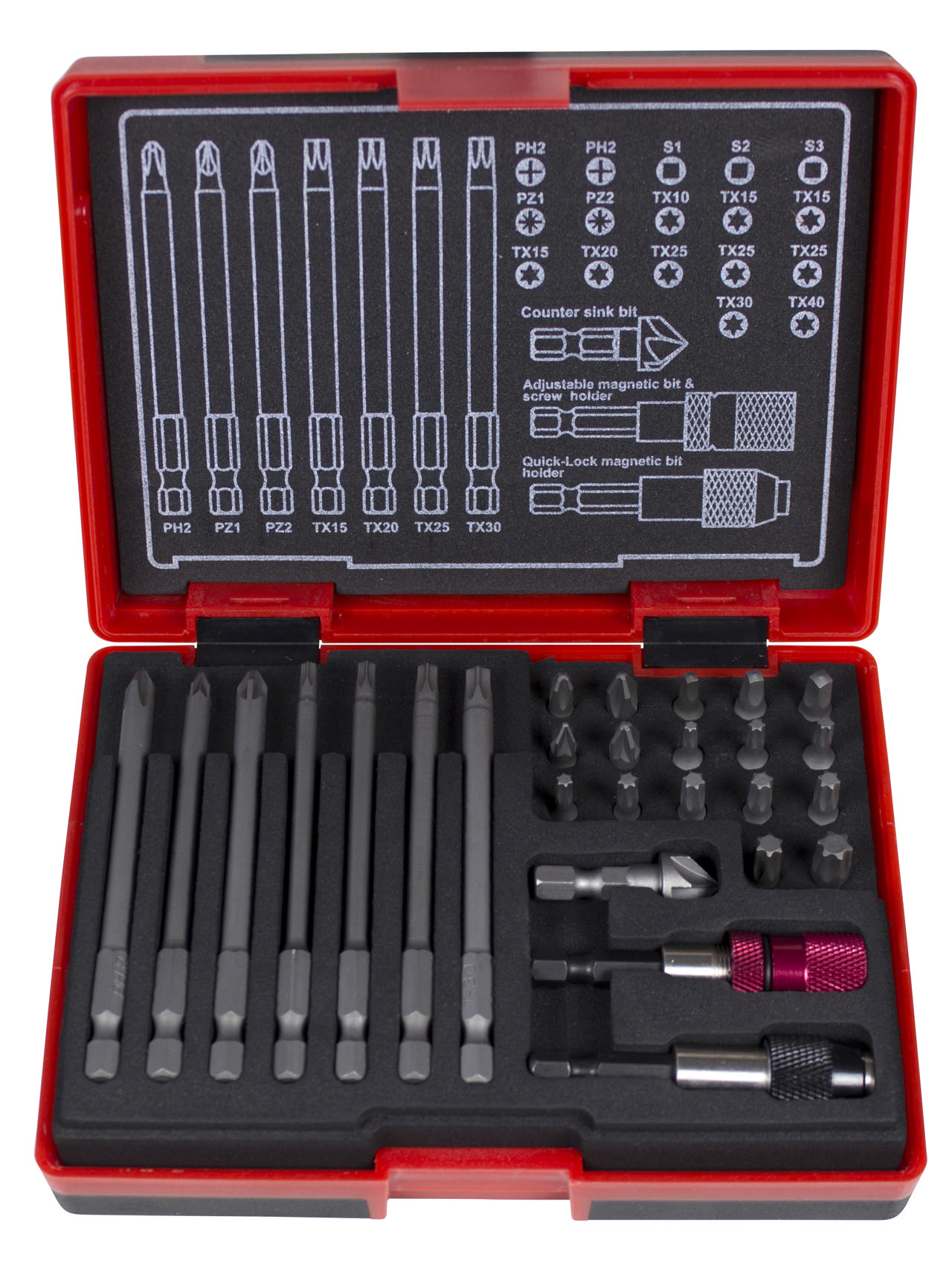 T-B027 Bitssæt, 27 dele, 10stk/Display