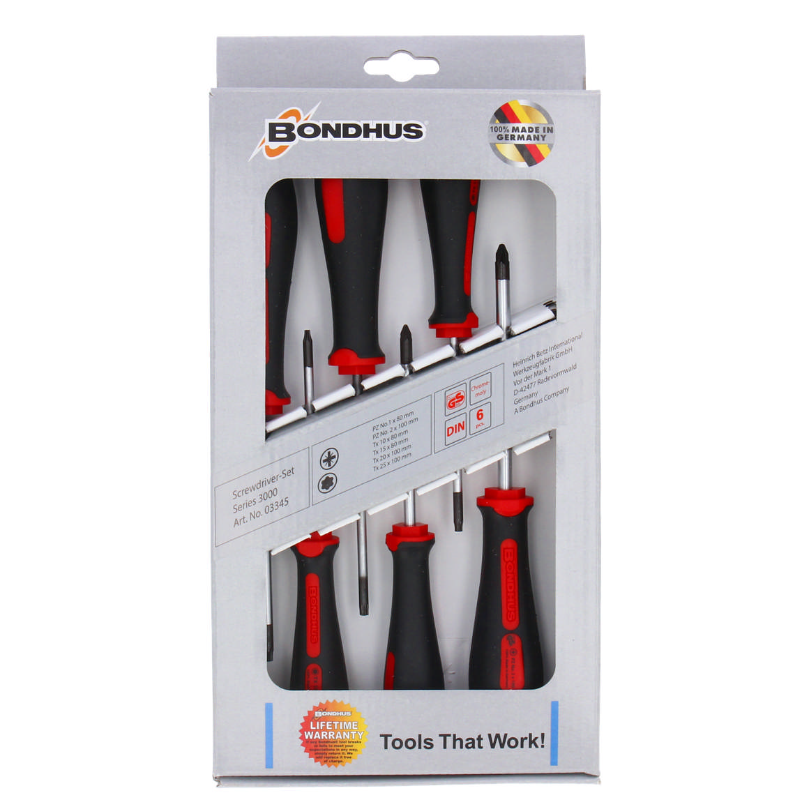 Skrutrekkersett 6dl PZ/Torx