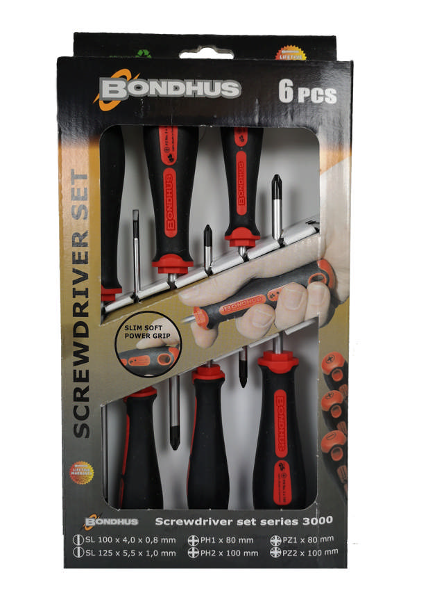 Skruetrækkersæt 6dl PH/PZ/lige