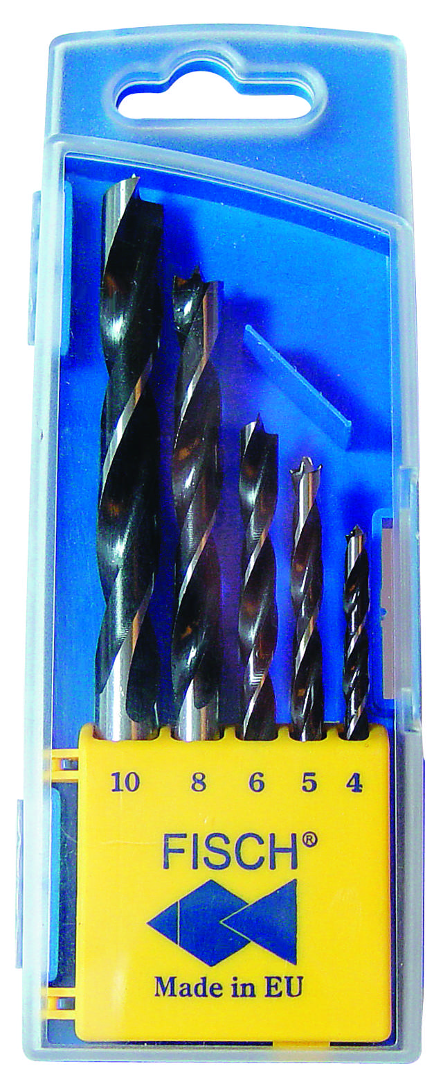 Træspiralborsæt 5 stk, 4 - 10 mm