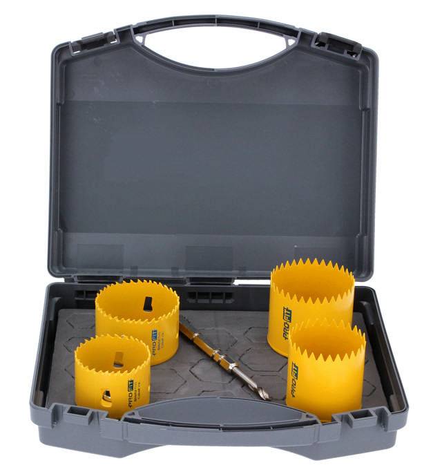 Sæt med Dozen Fresen og BiMetal hulsave, 73-83 mm