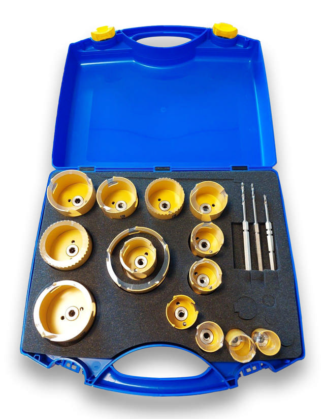 Hulsavsæt HM og Cleancut, 35 - 108 mm, 17 dele