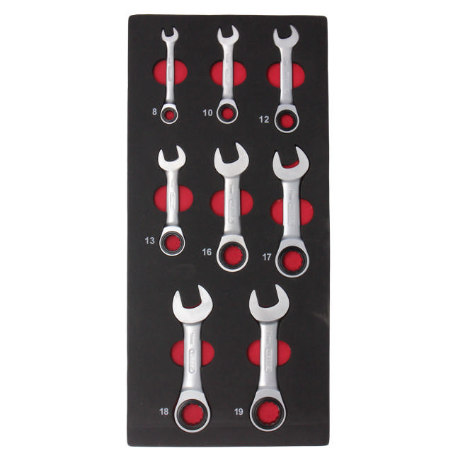Ringskraldenøglesæt, 8 - 19 mm