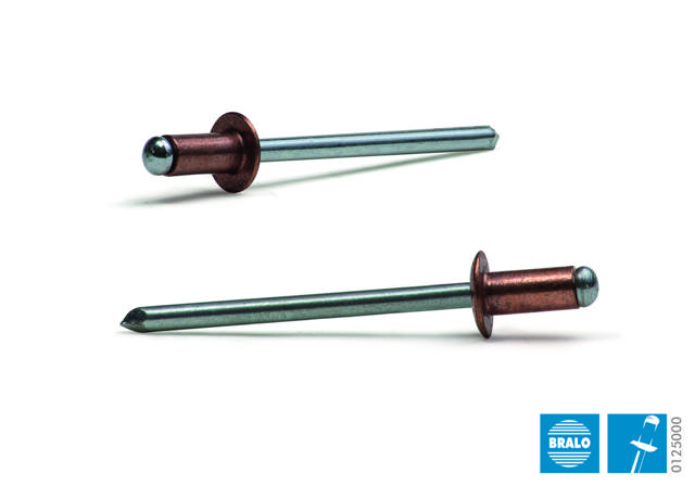 Blindnitte 3,0 x 10 mm Kobber/stål, 500 stk.