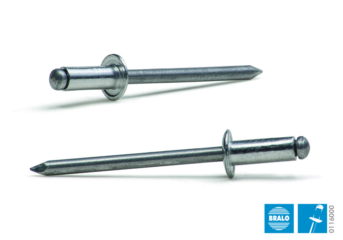 Blindnitte 3,2 x 8 mm Alu/Alu, 500 stk.