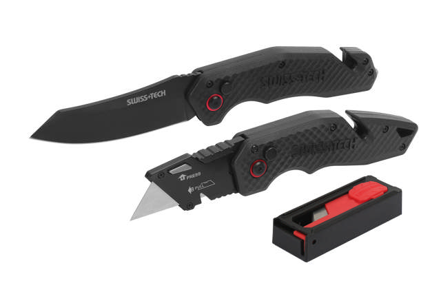 Knivsæt: Foldekniv og utility trapez kniv