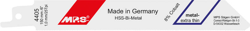 Bajonetsavklinge 4405, 2 stk. 150 mm Bimetal 25 tpi