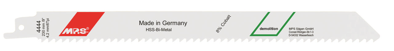 Bajonetsavklinge 4444, 2 stk. 230 mm Bimetal 6 tpi