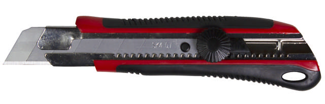 Bræk-af-kniv 25 mm m/skruelås