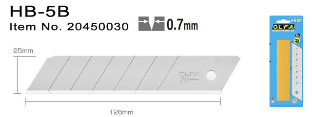 HB-5B Bræk-af-knivblade 25 mm