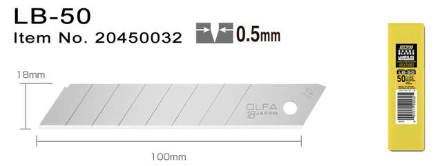 LB-50 Bræk-af-knivblade 18 mm