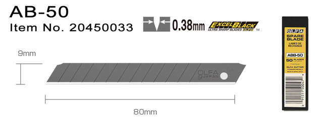 AB-50 Bræk-af-knivblade 9 mm