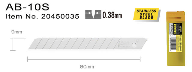 AB-10S Bræk-af-knivblade 9 mm