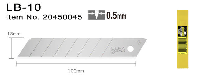 LB-10 Bræk-af-knivblade 18 mm