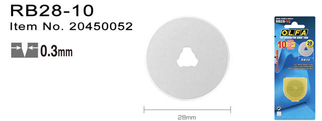 RB28-10 Rulleskær 28 mm