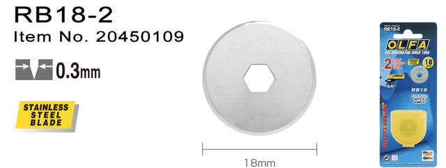 RB18-2 Rulleskær 18 mm