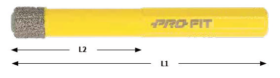 Diamantbor 8 mm x 8 mm skaft