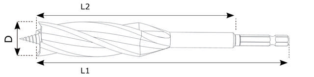 Nail Fighter bor 35 x 165 mm