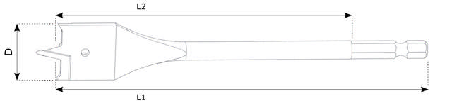 Spadebor 14 x 400 mm