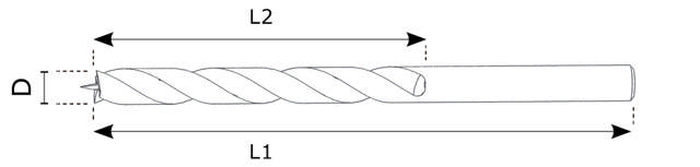 Træspiralbor 6 x 60/93 mm