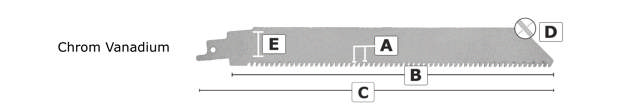 Bajonetsavklinge 4467-VP, 100 stk. 230 mm BiM 10-14 tpi