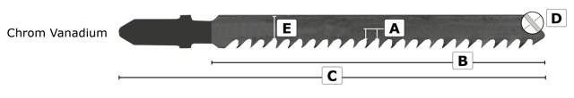 Stiksavklinge 3750, 5 stk. 100 mm Bimetal 32 tpi