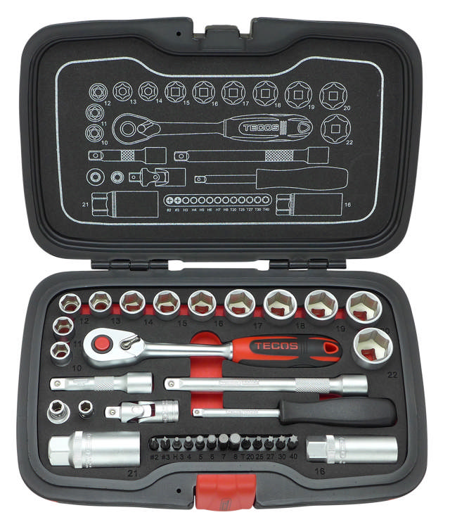 T1934 Topnøglesæt, 3/8