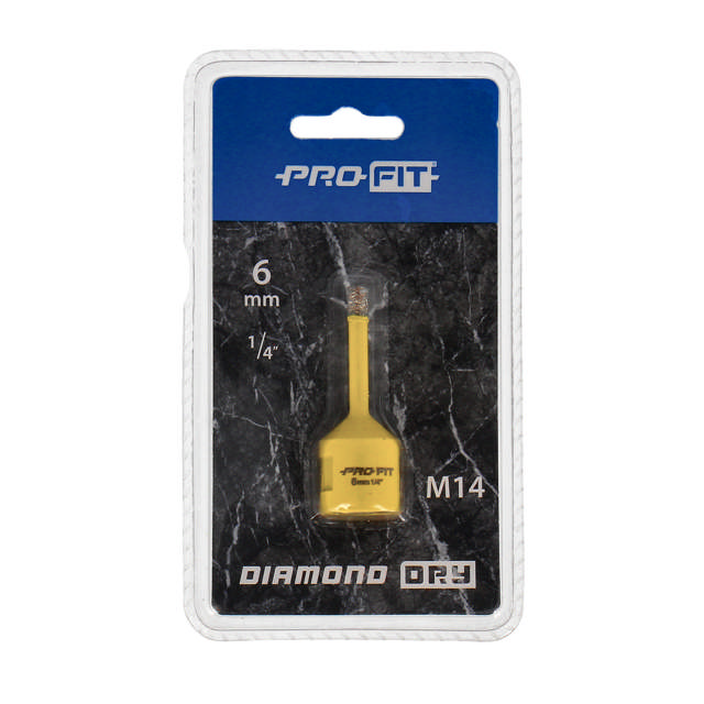 Diamantbor M14 fæste x 6 mm