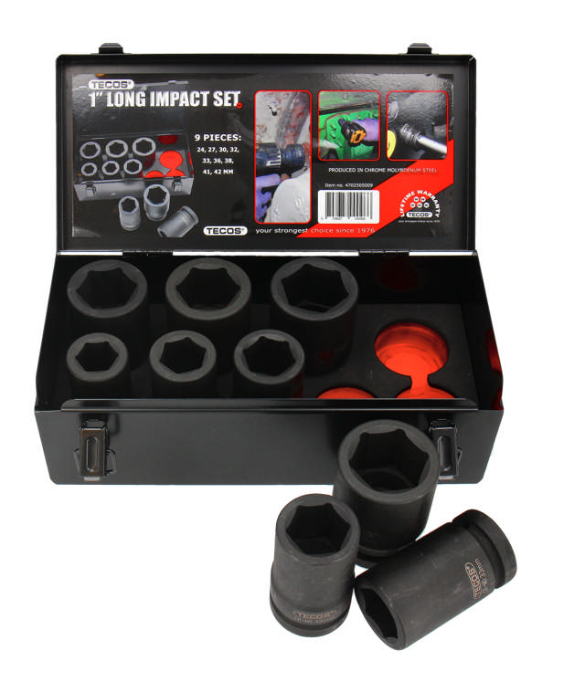 Krafttopsæt 1” - 9 dele, lange