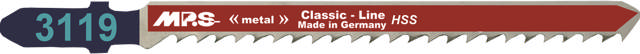 Stiksavklinge 3119, 5 stk. 100 mm HSS 8 tpi
